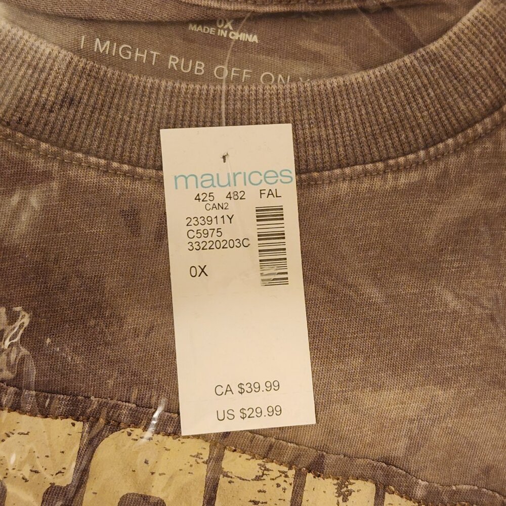 Maurices Whiskey Business Oversized Fit Tee - 0X - Picture 8 of 9